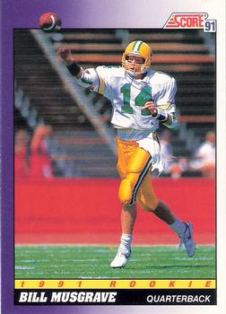 Bill Musgrave Dallas Cowboys 1991 Score NFL Rookie Card #569